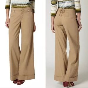Cartonnier Cotton Wide Leg Cuffed Sailor Pants
